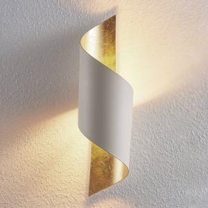 Lindby Lámpara de pared metal, Vanni retorcida oro blanco