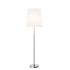 Lucande Pordis lámpara de pie 155 cm, blanco-cromo