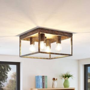 Lindby Lejus lámpara de techo, 4 luces, óxido