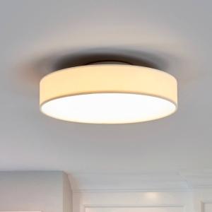 Lindby Lámpara de techo LED de tela Saira, 30 cm, blanco