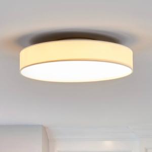 Lindby Lámpara de techo LED de tela Saira, 40 cm, blanco
