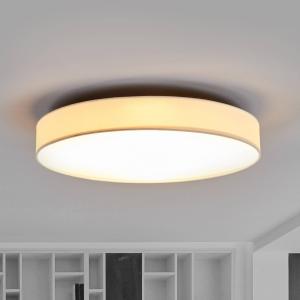 Lindby Lámpara de techo LED de tela Saira, 50 cm, blanco