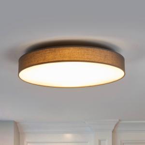 Lindby Lámpara de techo LED de tela Saira, 50 cm, gris
