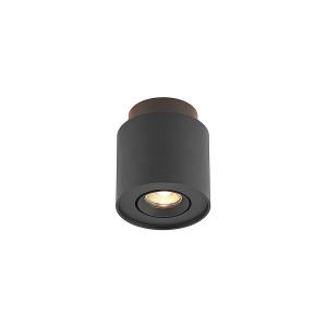 Lámpara de techo Arcchio Walisa, Ø 10 cm, negra, aluminio
