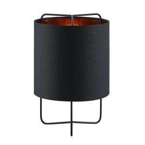 Lindby Kesta lámpara de mesa, negro-oro, 32 cm