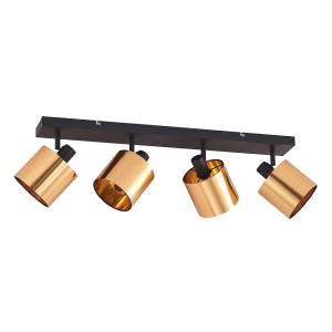 Lindby Joudy plafón, 4 luces, bronce claro