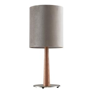Lucande Heily lámpara de mesa cilindro 30 cm, gris