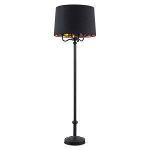 Lindby Christer lámpara de pie, negro, 160 cm