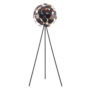 Lámpara de pie Dotani de Lindby con pantalla globo, negra
