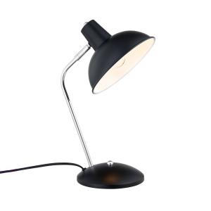 Lindby Jamelia lámpara de mesa vintage, acero, negro