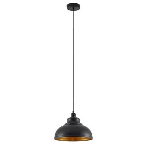 Lindby Emna lámpara colgante, 1 luz, negro-oro