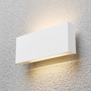 Lindby Aplique LED para exteriores Safira blanco