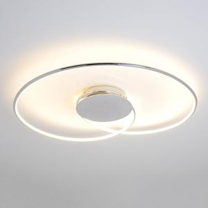 Lámpara de techo Lindby LED Joline, 74 cm, color cromo, met…