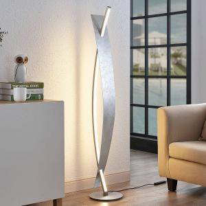 Lucande Lámpara de pie LED Marija, elegante diseño plata