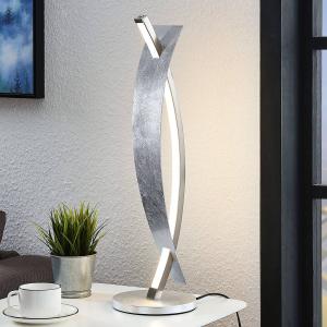 Lucande Lámpara de mesa LED Marija diseño plateado