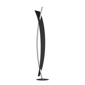 Lámpara de pie LED Lucande Marija, negra, metal, altura 140…