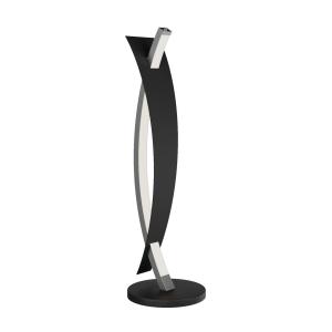 Lámpara de mesa LED Lucande Marija, negra, metal, 61,5 cm