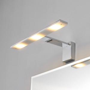 Lindby Elegante luz LED de espejo Lorik, cromada