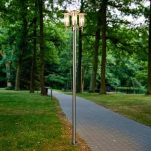 Lindby Lámpara de poste de luz moderna Filko, de 3 focos