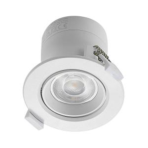 Lámpara empotrable LED Prios Shima, blanca, 3.000 K, 9 W