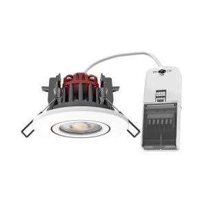 Lámpara empotrable LED Arcchio Cyrian, IP65, blanca