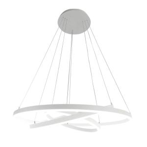 Arcchio Albiona colgante LED, blanco, 3 anillos