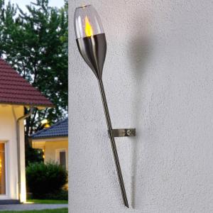 Lindby Lámpara de pared solar Jari, LED efecto titilante