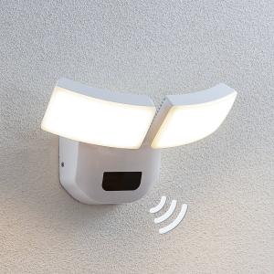 Lindby Aplique LED para exterior Nikias sensor, 2 luces