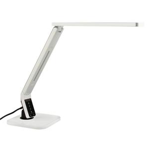 Lindby Lámpara escritorio LED muy moderna Eleni, blanca