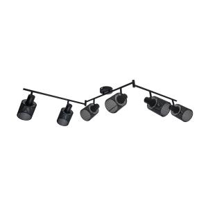 Lindby Stancho foco, negro, 6 luces