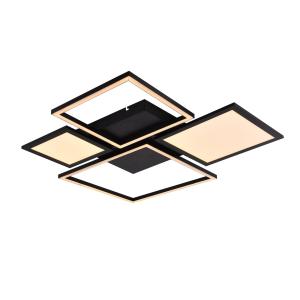 Lámpara de techo LED Narumi de Lucande CCT, 75 cm, negra