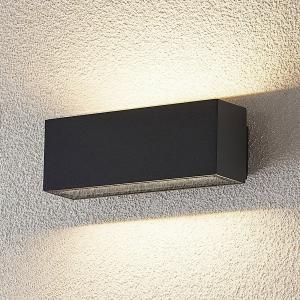 Lucande Aplique LED para exterior Oliver gris oscuro 18 cm