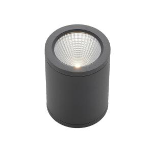 Lucande Downlight LED Embla de aluminio IP54, gris oscuro