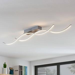 Lindby Lámpara LED de techo Safia en forma onda, 2 luces