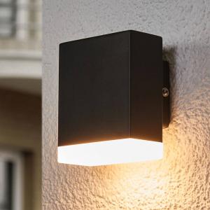 Lindby Aplique de pared exterior LED moderno Aya negro