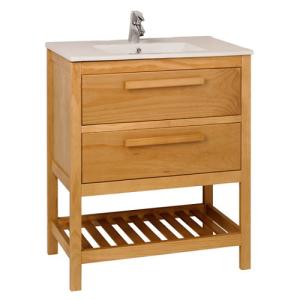 Mueble de baño con lavabo amazonia roble 60x45 cm