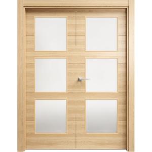 Puerta abatible berna roble miel line con cristal roble der…
