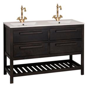 Mueble de baño con lavabo amazonia gris oscuro 120x45 cm