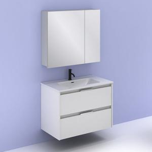 Mueble de baño con lavabo suki blanco 80x45 cm