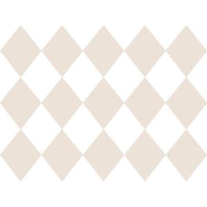 Papel pintado vinílico geométrico rombo blanco
