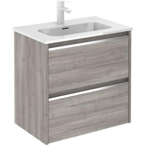 Mueble de baño con lavabo new beta gris 60x40 cm