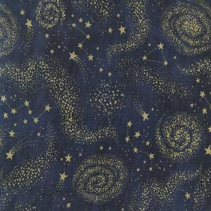 Revestimiento adhesivo mural azul- dorado starry nigth de 0…