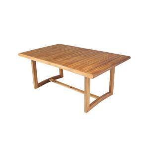 Mesa de jardín extensible naterial viena de madera marrón 1…