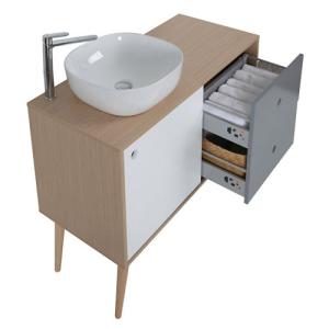 Mueble de baño danés gris 80 x 45 cm