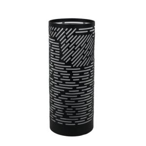 Lámpara de mesa inspire slots e27 metal negro