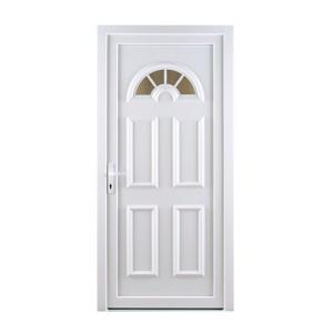 Puerta de entrada pvc ibiza blanco derecha de 98x208 cm