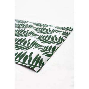 Alfombra pie de cama pvc hakuna hojas verde y blanco rectan…