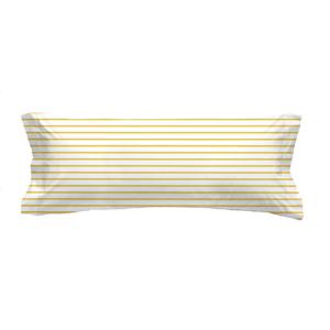 Funda de almohada laid algodón 144 hilos amarillo 45 x 110…