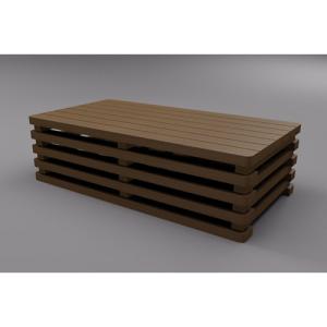 Mesa auxiliar de jardín de madera relax marrón de 41x30x101…