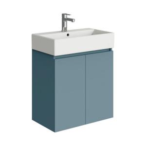 Mueble de baño con lavabo espacio l azul claro 60x35 cm